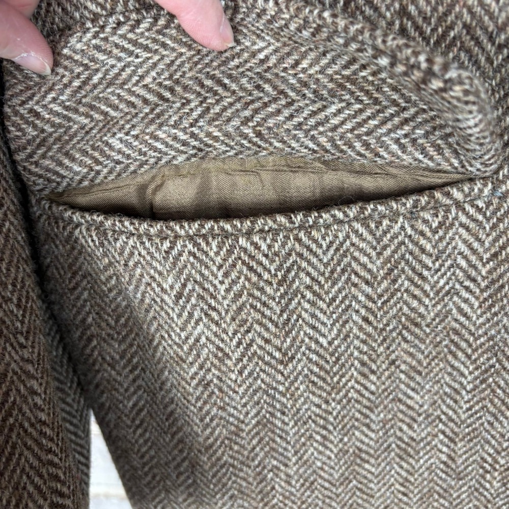 Harris Tweed 100% Scottish Wool Blazer Herringbone Heritage Tailored Old Money - Picture 14 of 16